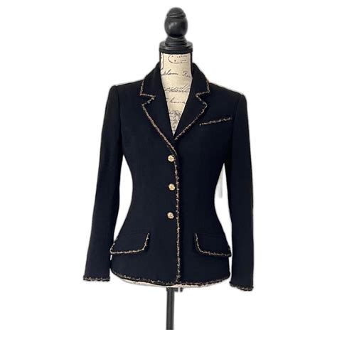 buy chanel little black jacket online|chanel black jacket tweed.